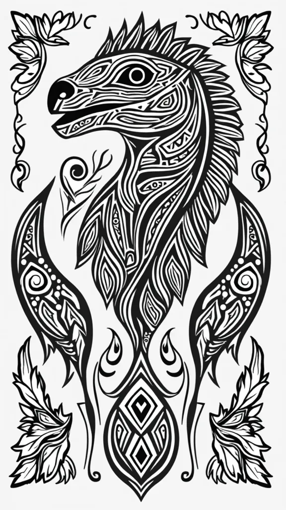 tribal coloring pages